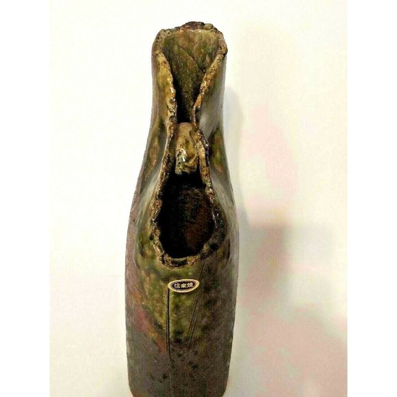 Shigaraki Japanese Handcrafted Art Ceramic Ware Vase